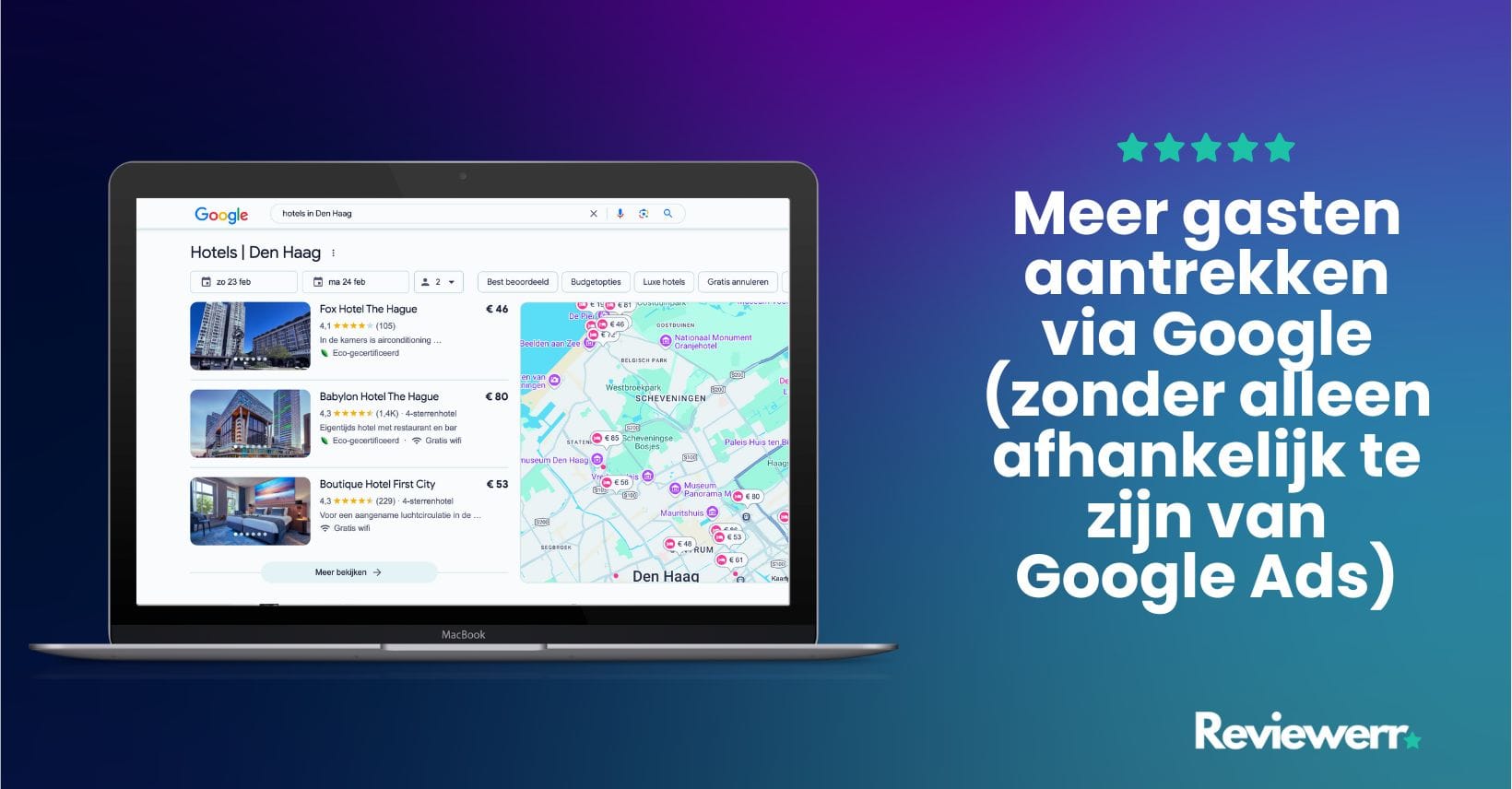 Thumbnail blog over gasten aantrekken via Google zonder advertenties
