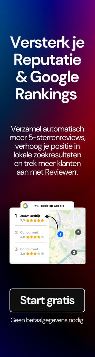 Promotiebanner Reviewerr – versterk je reputatie en lokale vindbaarheid