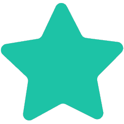 Groene ster van Reviewerr, icoon voor reviewscore of klanttevredenheid